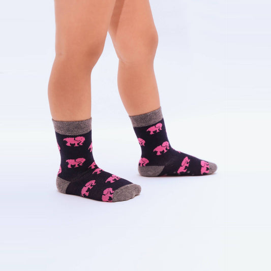 Baby's Elefant Sokker - Cotton Socks - Moustard - Chicsox - 20S-ELEP-012#04#001
