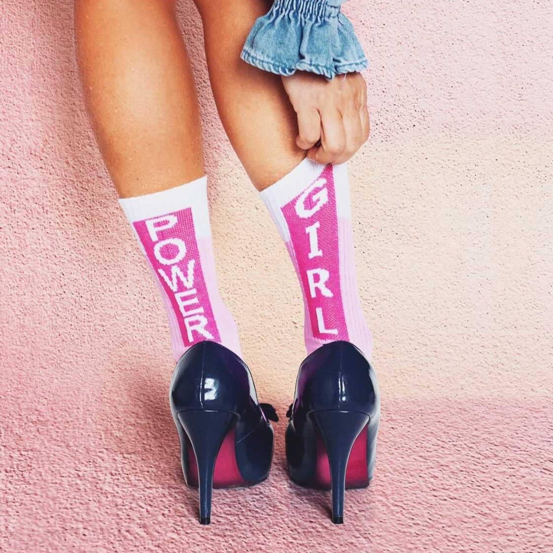 GIRL POWER - pink - Cotton Socks - Pandemeia - Chicsox - MA14#05#004