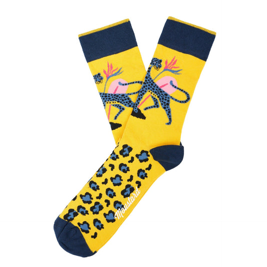 Leopard Sokker - Cotton Socks - Moustard - Chicsox - 22S-LEO-#04#008
